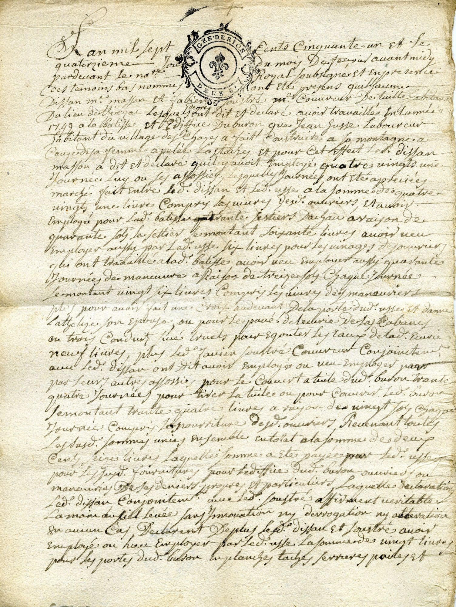 Construction du buron de Lastache (Saint-Jacques-des-Blats) en 1749