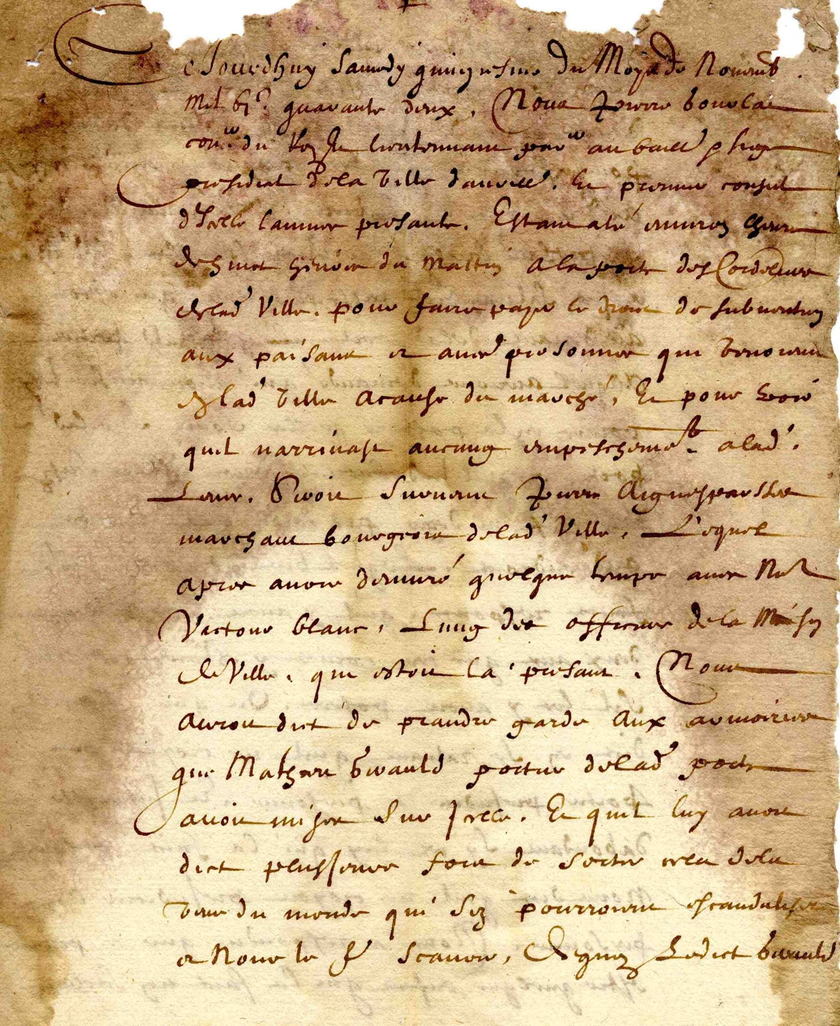 Offenses et menaces envers les consuls d'Aurillac (1642)