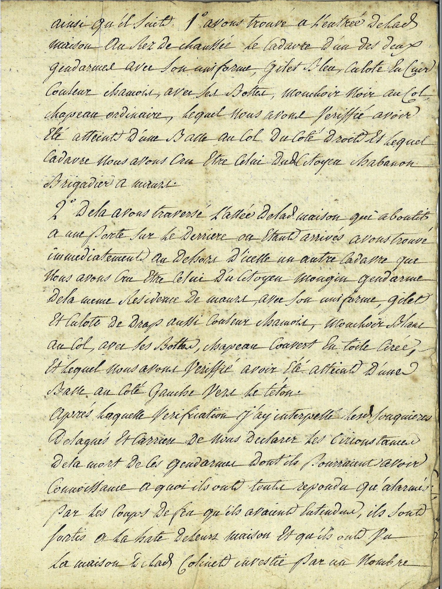 Procès-verbal du maire de Mourjou : page 3