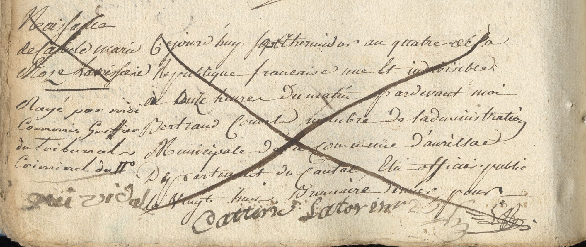 Acte de naissance falsifié (2 E 14/25)