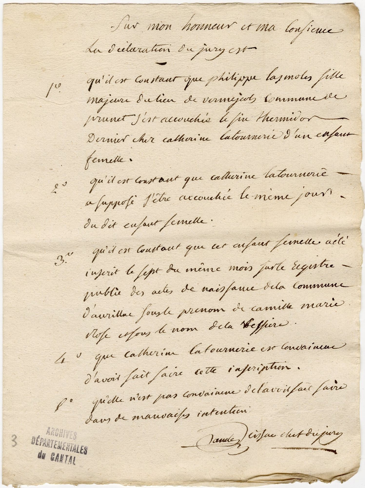 Verdict du jury (L 1982)