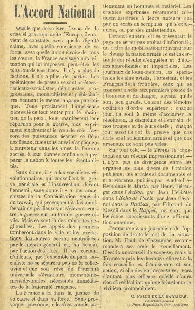 Article de presse (cote ADC : 14 JOUR 34)