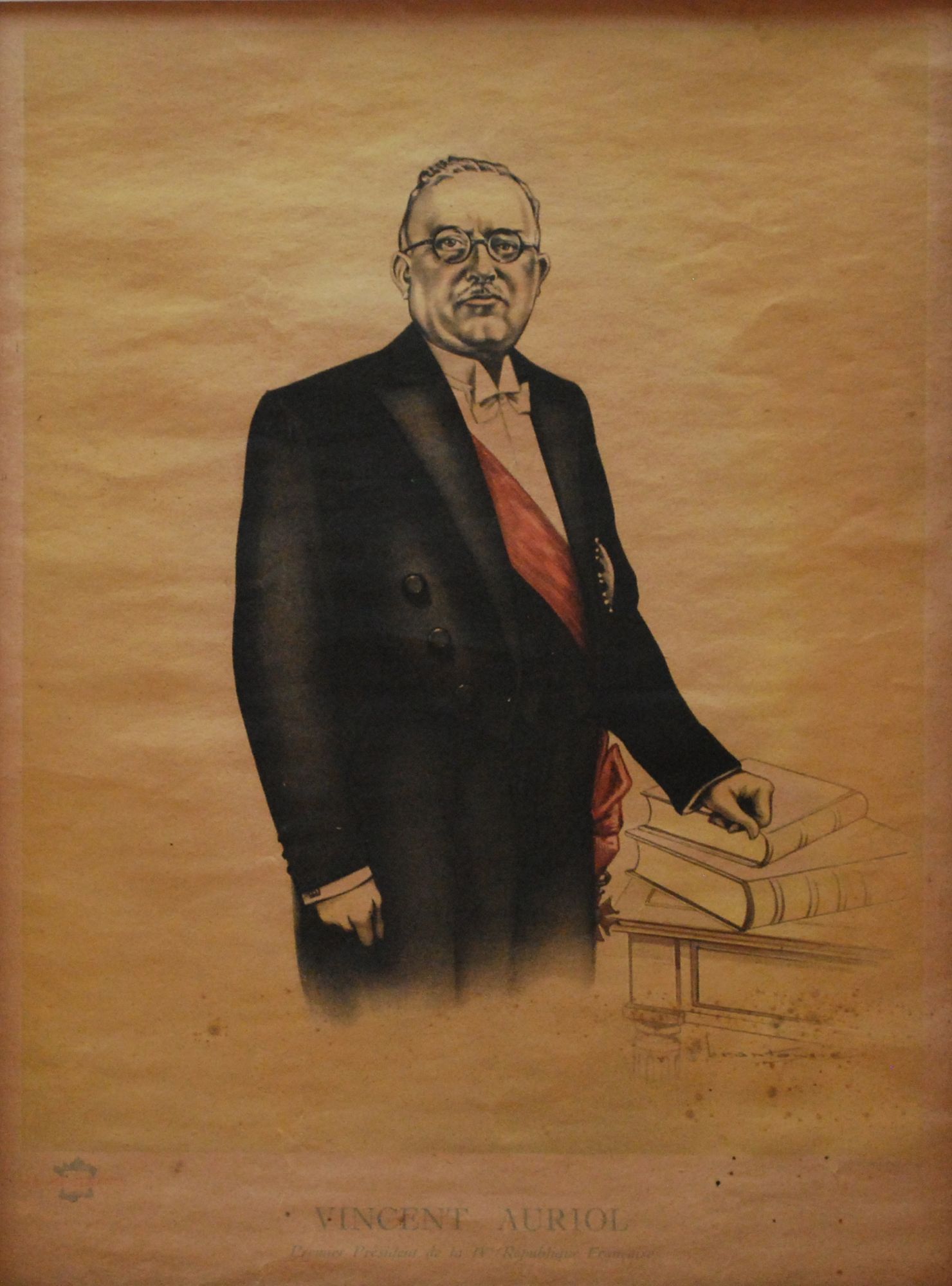 Portraits présidentiels : Fallières (1906), Deschanel (1920) et Auriol (1947)