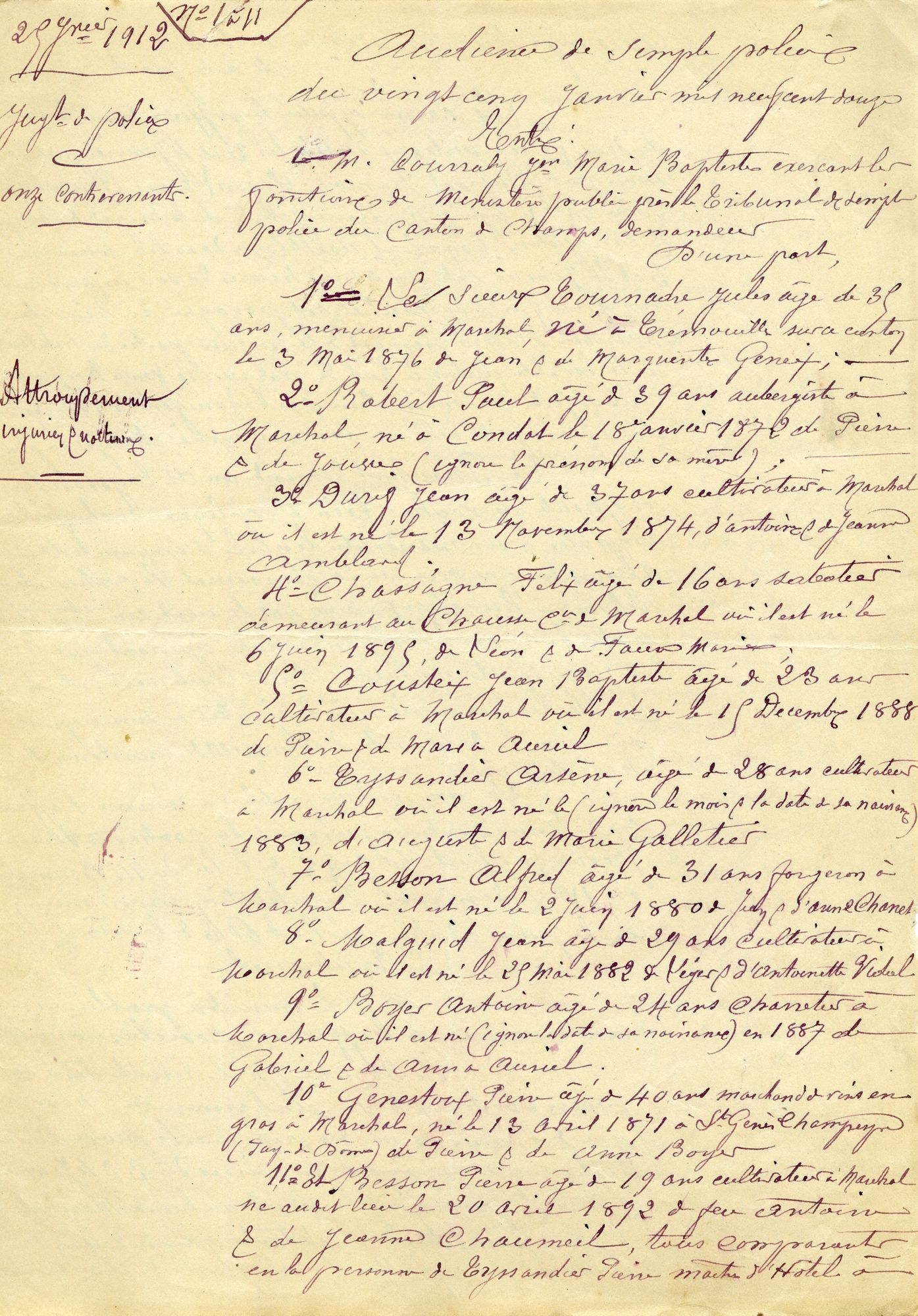 Charivari à Marchal (1912)