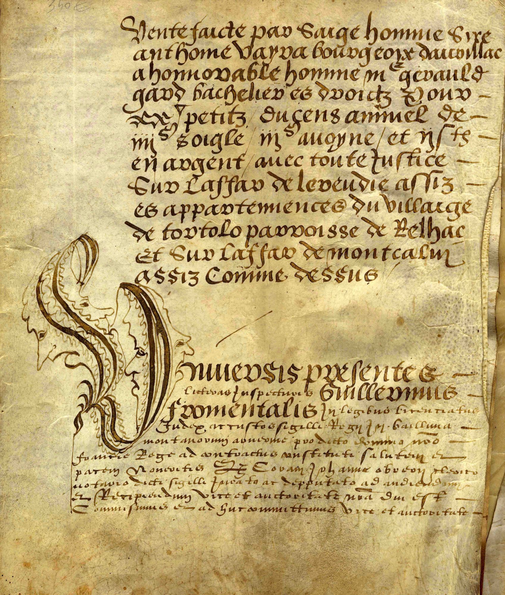 Vente de biens situés à Tourtoulou, paroisse de Reilhac (1485, copie de la fin du XVIe siècle)