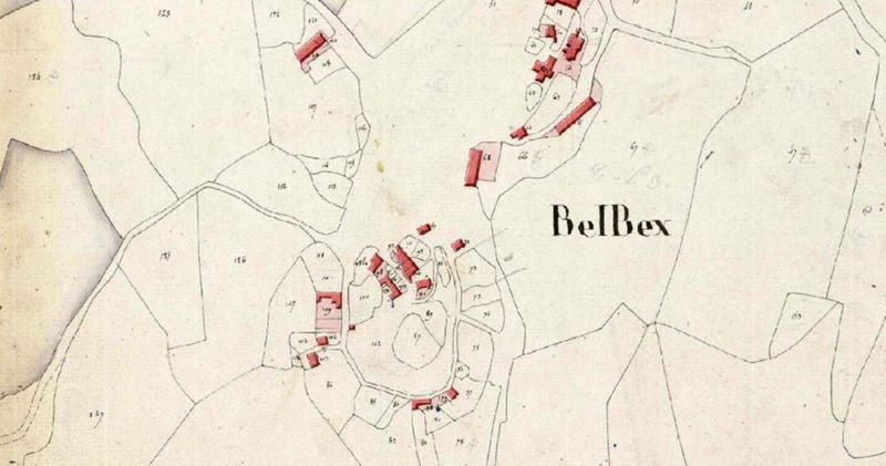 Plan cadastral de Belbex (1812)