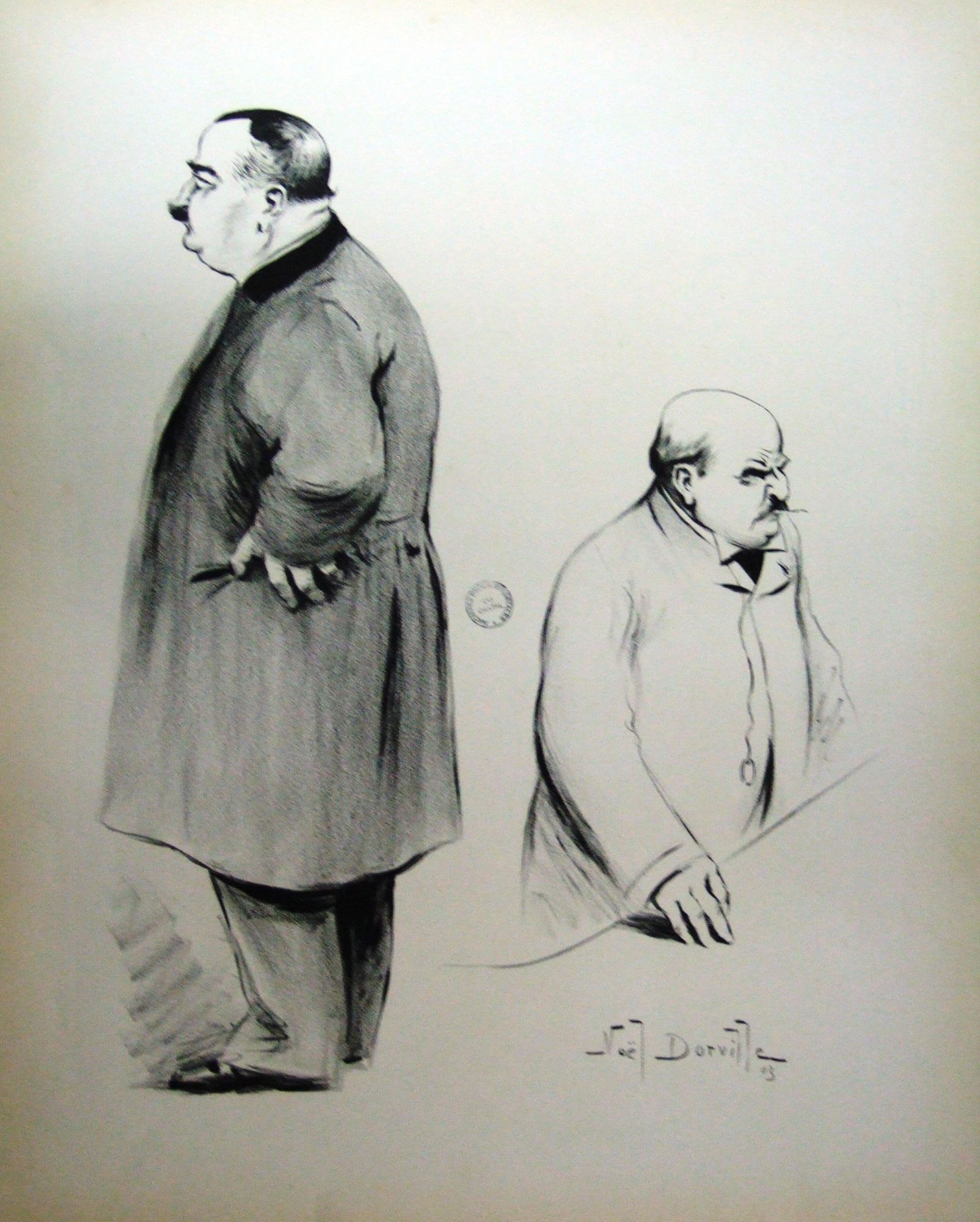 Eugène Lintilhac, sénateur du Cantal,  caricaturé par Noël Dorville (1903)